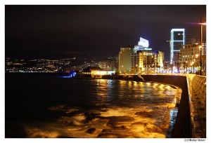 Ночной Бейрут. Набережная